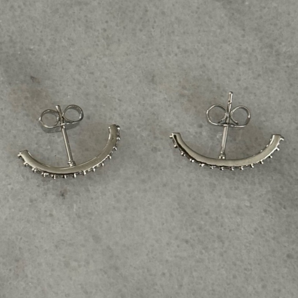 Sterling Silver Crystal Pave Suspender Cuff Earrings
Brand New - Picture 2 of 4